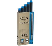 Parker S0116210 Quink - Cartuchos de tinta azul lavable x 20 (4 x 5)