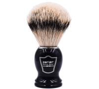 Parker Safety Razor 100% Silvertip Tejón Cerda Brocha de afeitar (Handle) - Brush Soporte incluido Negro