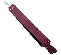 Parker Safety Razor 3" hechos a mano de Parker X 27" Rojo Latigo de cuero Maquinilla de afeitar recta suavizador - Fabricado en la U.S.A. Rojo marrón