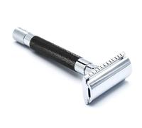 Parker Safety Razor 56R Maquinilla de afeitar de seguridad con peine ecológico de doble filo con 5 cuchillas Parker Premium Platinum de acero inoxidable - Grafito, afeitado de calidad Barbar