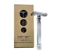 Parker Safety Razor 82R Butterfly Open Double Edge - Maquinilla de afeitar de seguridad para hombre, cromada