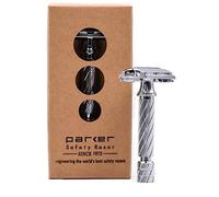 Parker Safety Razor 87R - Maquinilla de afeitar de seguridad cromada con mango de longitud estándar y doble filo abierto para hombre