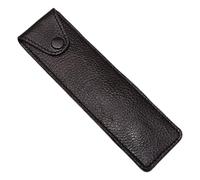 Parker Safety Razor Caja del Cuero Genuino de protección/Recorrido para el Recto, Shavette de señora y Caballero maquinillas de Afeitar - Fieltro Forrado Negro