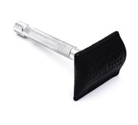 Parker Safety Razor Cuero genuino de Parker seguridad de dos filos de afeitar de protección vaina/Travel Cover - Se adapta Estándar de Seguridad de afeitar - Color: Marrón de una silla