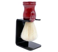 Parker Safety Razor Deluxe 100% cerdas de jabalí brocha de afeitar con mango de palo de rosa - Pincel Soporte incluido