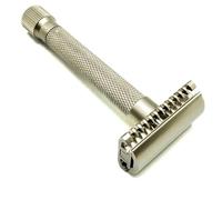 Parker Safety Razor LA VARIANTE PEINE ABIERTO - Maquinilla de afeitar AJUSTABLE, personaliza tu afeitado con un giro del dial de suave a agresivo - 5 cuchillas incluidas (Cromo satinado)