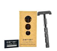 Parker Safety Razor Parker 22R - mango largo abierto de mariposa seguridad de dos filos de afeitar y cuchillas 5 Prima