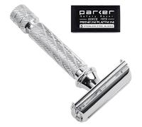 Parker Safety Razor Parker 87R mariposa abierto de dos filos maquinilla de afeitar de seguridad - Tradicional Corto Mango - 5 Prima cuchillas Incluido Cromo
