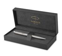 Parker Pens Bolígrafo Sonnet acero inoxidable, adorno acabado en paladio, punta media, en estuche