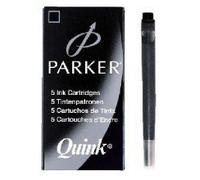 PARKER-Lote de 4-5 QUINK-Cartuchos de tinta, color negro