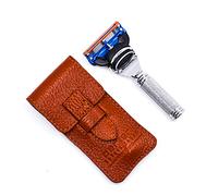 Parker Travel Fusion Compatible Razor with Leather case mod. TravFus