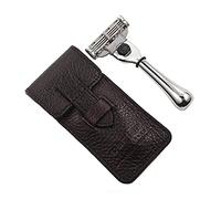 Parker Travel Mach 3 Compatible Razor with Leather case mod. TravM3