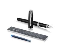 Parker Urban 1931596 - Pluma estilográfica (negro London Cab, plumín fino, recambio de tinta azul)
