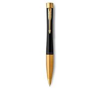 PARKER Urban Twist Bolígrafo | Negro Tenue con Detalles Dorados | Punta Mediana con Tinta Azule | Caja Para Regalo