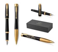 Parker Urban Twist - Bolígrafo y pluma estilográfica con grabado | Premium Pen | Caja de regalo | Regalo personalizado | Nombres | Grabado | Aniversario | Cumpleaños (Muted Black G.C.)