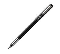 Parker Vector pluma estilográficacolor negro con adorno cromadoplumín medianotinta azulen blíster