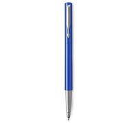 PARKER Vector rotulador roller, color azul con adorno cromado, punta mediana, tinta azul, en estuche de regalo