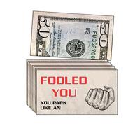 Parking Cards, Violation Tickets, Funny Gag Note Looks Like Money Humorous Message Slip, 50 Sheets Practical Joke Pack, Prank Notes for Drivers Adults Car Owners Street Revenge