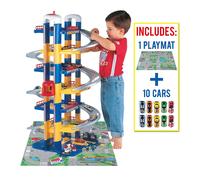 Parking de juguete de 7 Plantas + 10 coches + Tapiz