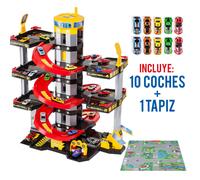 Parking de juguete Molto Parking 6 Plantas + 10 coches + Tapiz de juego