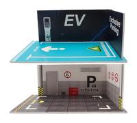 Parking Garage Model - 1/24 Scale Car Display, Miniature Diecast Scene, Model Vehicle Garage | Collector Hobby Accessory, Architectural Car Display, Toy Cars Parking Solution, Home Desk Decor