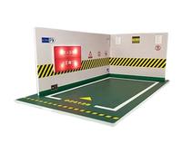 Parking Garage Scene Model - 1/24 Scale Diecast LED Miniature Garage, Realistic Car Storage Display, Interactive Collectible Model Scene, Sturdy Decorative Accessory | Bedroom Living Room Office Shelf