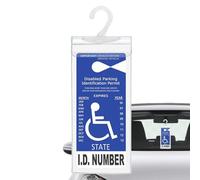 Parking Permit Holder - 29,5 x 12,7 cm Permit Holder | Transparente PVC Parking TicketHolder Disability Placard Storage Bag Car Windshield Hook Cover Accessory