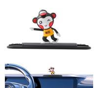 Parking Phone Number Plate, Cute Dashboard Sign, Temporary Display, Cartoon Monkey on Skateboard Design, Fun Auto Accessory for Visibility, Car, Daily Driving, 16x8x5 Inches