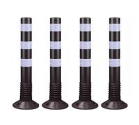 Parking Post Construction Cone Street Stanchion 30 Inch Street Cones for Rv Parking, Black Blue Green Red Yellow Traffic Control Barriers for Driveway, Sidewalk and Public Area, Flexible Delineator Ro
