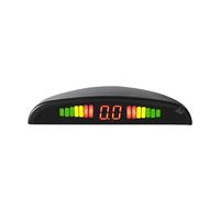 Parking Radar Alerta Kit Sensores Aparcamiento con LED para Coche 4 Sensores 22mm Indicador Alerta Sonido Radar Inverso Sensor Estacionamiento(Black)