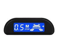 Parking Radar de Alerta Kit sensores Aparcamiento para Coche Monitor LED inverso Parktronic automático 22mm 4 sensores Detector Radar retroiluminación Sensor PDC Sonda(White)
