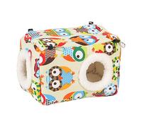 Parkloro Casa Caliente - Panel colgante de felpa, refugio cerrado, capa de sueño, módulo seguro de confort de invierno | Para Park loro Conure Canarie interior Perca Hábitat Uso