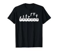 Parkour Parcour Freerunning Parcouring Traceur Camiseta gráfica económica, Hombre, Negro, S