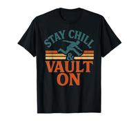 Parkour Stay Chill and Vault en Gimnasia Retro Freerunning Camiseta