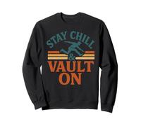 Parkour Stay Chill and Vault en Gimnasia Retro Freerunning Sudadera