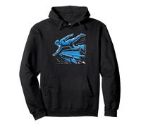 Parkour Traceur Tejado Urbano Silueta En Tejados Freerunning Sudadera con Capucha