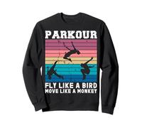 Parkour Urban Parcour Tee Vuela como un pájaro Muévete como un mono Sudadera
