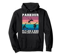 Parkour Urban Parcour Tee Vuela como un pájaro Muévete como un mono Sudadera con Capucha