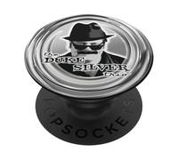 Parks and Recreation Duke Silver Coin Logo PopSockets PopGrip Adhesivo