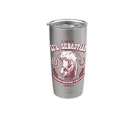 Parks and Recreation I Met Li’l Sebastian Vaso térmico de acero inoxidable de doble pared