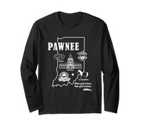 Parks and Recreation Pawnee Indiana Icons Manga Larga
