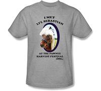 Parks & Recreation Lil' Sebastian Slim Fit Adult Mens T Shirt In Heather Size 3XL