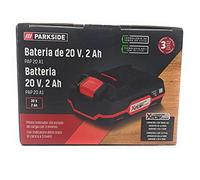 Parkside - Batería 2 Ah 20 V Compatible con Todos los aparatos de la Serie PARKSIDE X 20 V Team