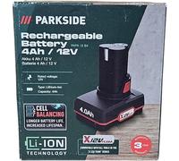Parkside Battery PAPK 12 B3, 12 V, 4 Ah Battery Compatible with All Devices from The Parkside X 12V Team Series