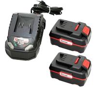 Parkside® Bundle - Batería de ion de litio PLG 20 C1 (2 unidades, 4 Ah, 20 V, PLG 20 C1, para la serie X20 V, 4 Ah)