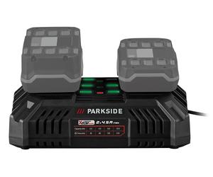 PARKSIDE® Cargador doble para batería de 20 V / 2 x 4,5 A »PDSLG 20 B1«, sin batería.