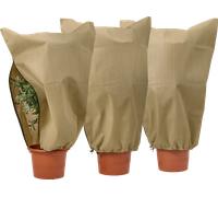 PARKSIDE® Funda protectora para plantas de tela no tejida, L (3 unidades), XL (2 unidades), XXL (1 unidad) (beige)
