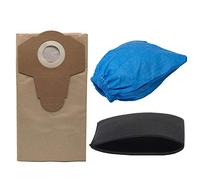 Parkside Juego de 3 Filtros para Aspirador en Seco y Húmedo: 1 Húmedo, 1 Seco, 1 Bolsa Marrón 20L - Compatible con PNTS 1250, 1250/9, 1300, 1300 A1 Lidl