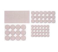 PARKSIDE® Juego de deslizadores para parquet / Juego de topes antideslizantes y antirruido (Juego de 55 protectores para parqué., marrón claro)