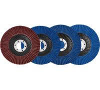PARKSIDE® Juego de discos de láminas / Plato lijador con velcro y juego de lija / Disco de limpieza / Juego de discos de desbaste (Discos de láminas 4 piezas.)